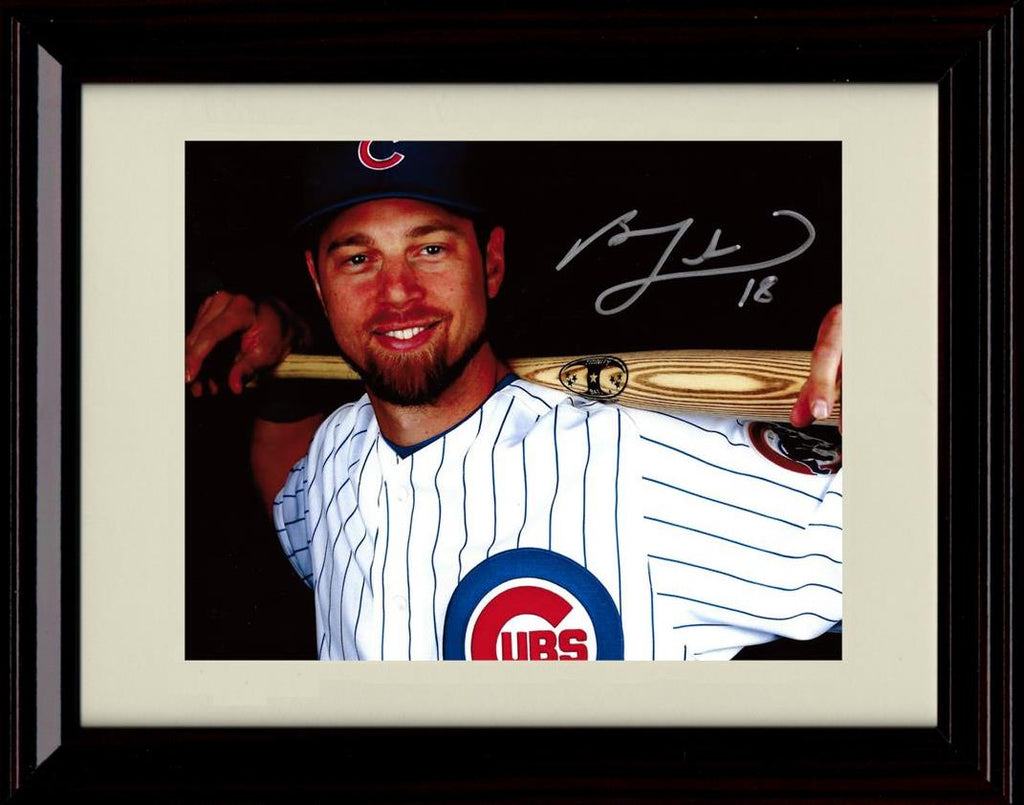 Unframed Ben Zobrist - Bat On Shoulders - Chicago Cubs Autograph Replica Print Unframed Print - Baseball FSP - Unframed   