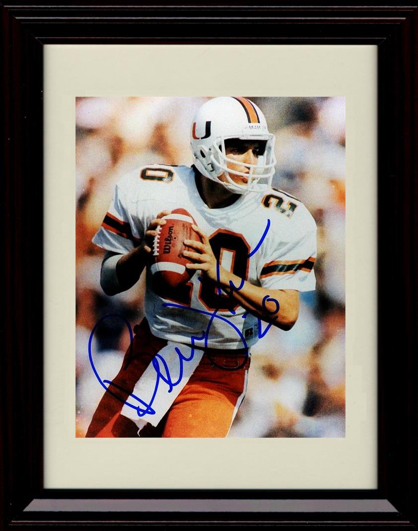 Unframed Bernie Kosar Autograph Promo Print - Miami Hurricaines- In The Pocket Unframed Print - College Football FSP - Unframed   