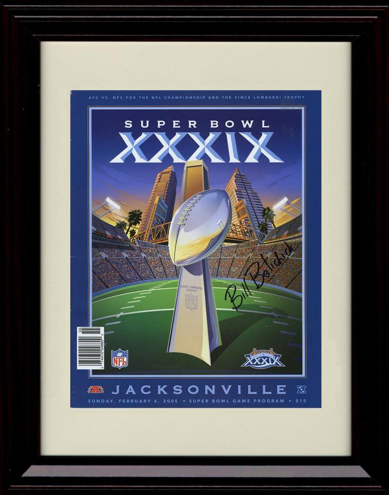 Unframed Bill Belicek - New England Patriots Autograph Promo Print - Super Bowl  XXXIX Program Unframed Print - Pro Football FSP - Unframed   