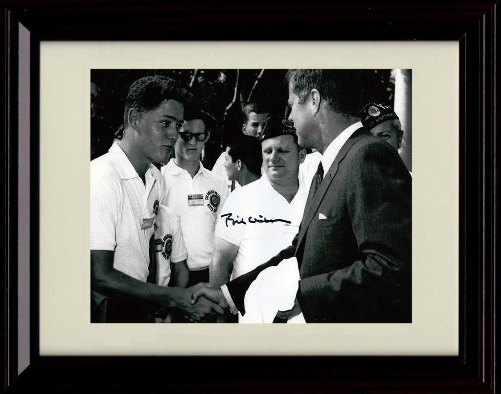 Unframed Bill Clinton And JFK Autograph Promo Print - The Handshake Unframed Print - History FSP - Unframed   