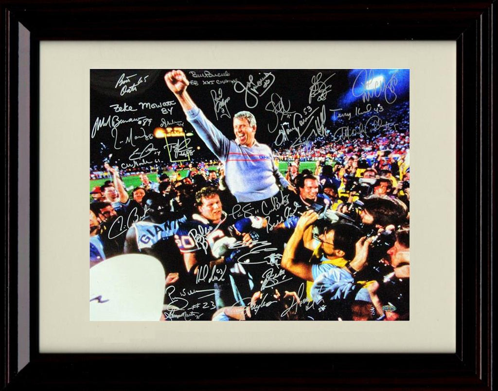 Unframed Bill Parcells - New York Giants Autograph Promo Print - Carried Off Field Unframed Print - Pro Football FSP - Unframed   