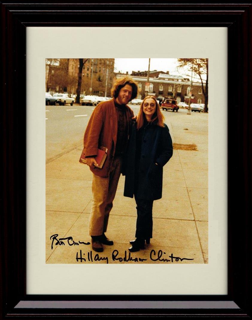 Unframed Bill & Hillary Clinton Autograph Promo Print - Early Years Unframed Print - History FSP - Unframed   