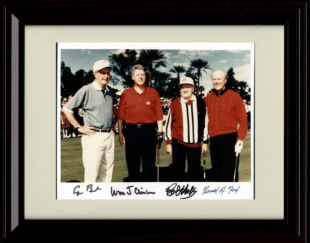 Unframed Bob Hope With Presidents Autograph Promo Print - Bush, Clinton And Ford Unframed Print - History FSP - Unframed   