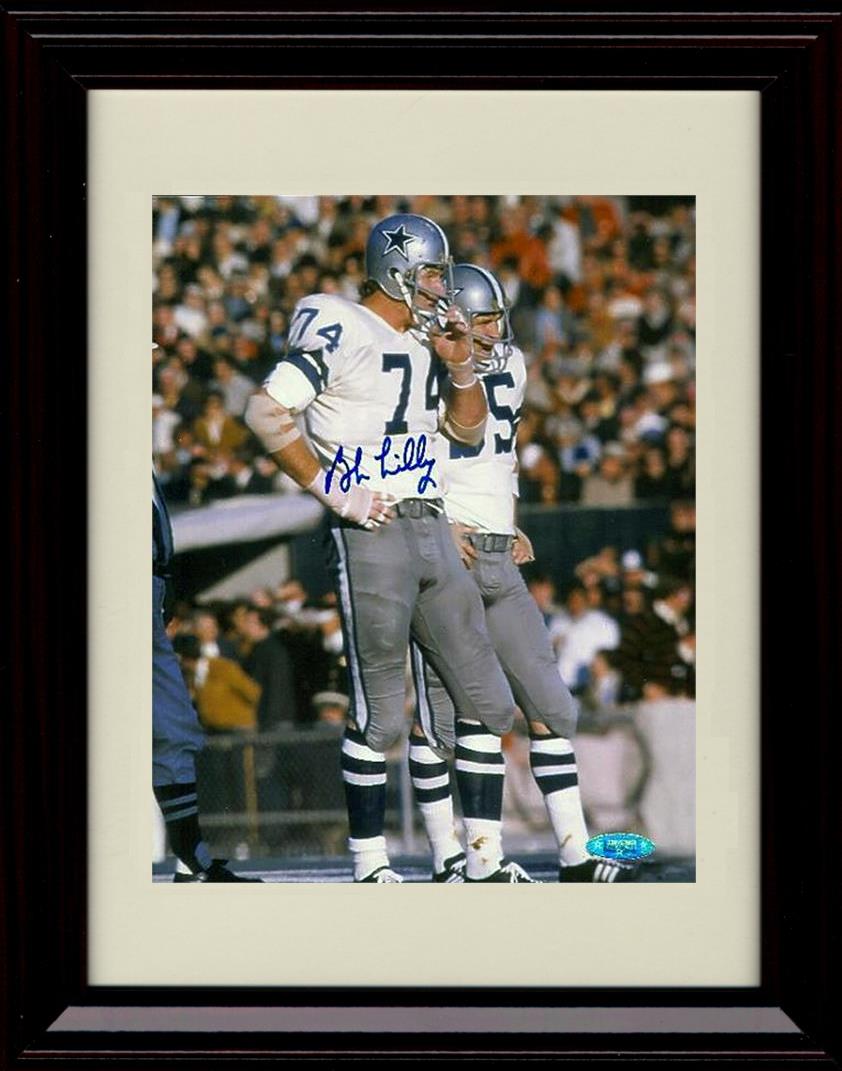 Unframed Bob Lilly - Dallas Cowboys Autograph Promo Print - Watching From The Sideline Unframed Print - Pro Football FSP - Unframed   