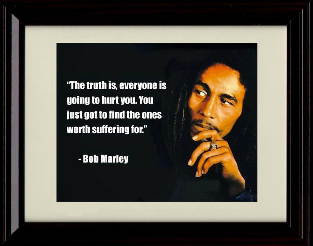 Unframed Bob Marley Autograph Promo Print - Quote Unframed Print - Music FSP - Unframed   