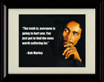 8x10 Framed Bob Marley Autograph Promo Print - Quote Framed Print - Music FSP - Framed   