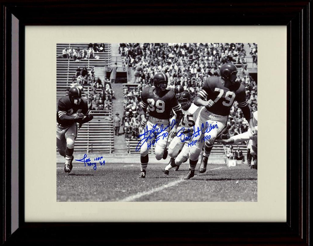 Unframed Bob St Clair, Joe Perry And Hugh McElhenny - San Francisco 49ers Autograph Promo Print - HoF Backfield Unframed Print - Pro Football FSP - Unframed   