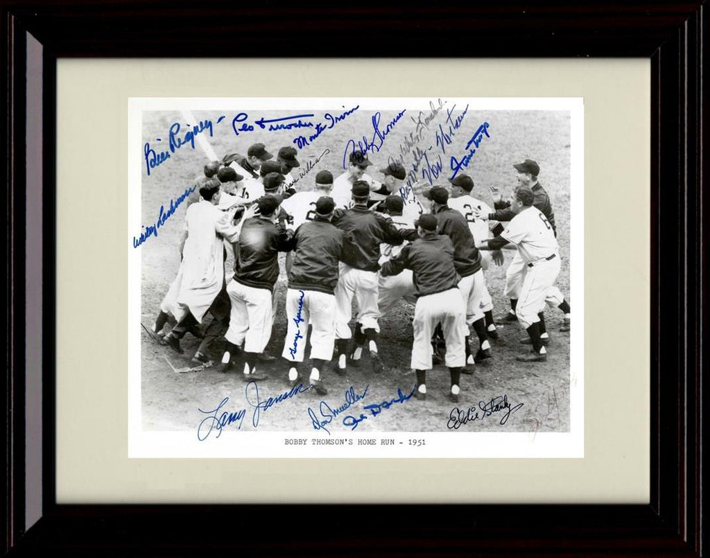 Unframed Bobby Thomson - Shot Heard Round the World Home Run - New York Giants Autograph Replica Print Unframed Print - Baseball FSP - Unframed   