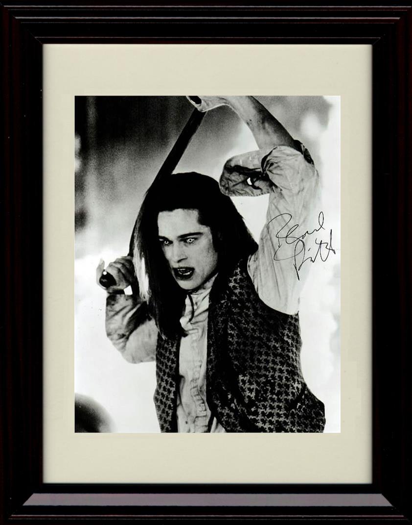 Unframed Brad Pitt Autograph Promo Print - Interview With A Vampire Black and White Unframed Print - Movies FSP - Unframed   