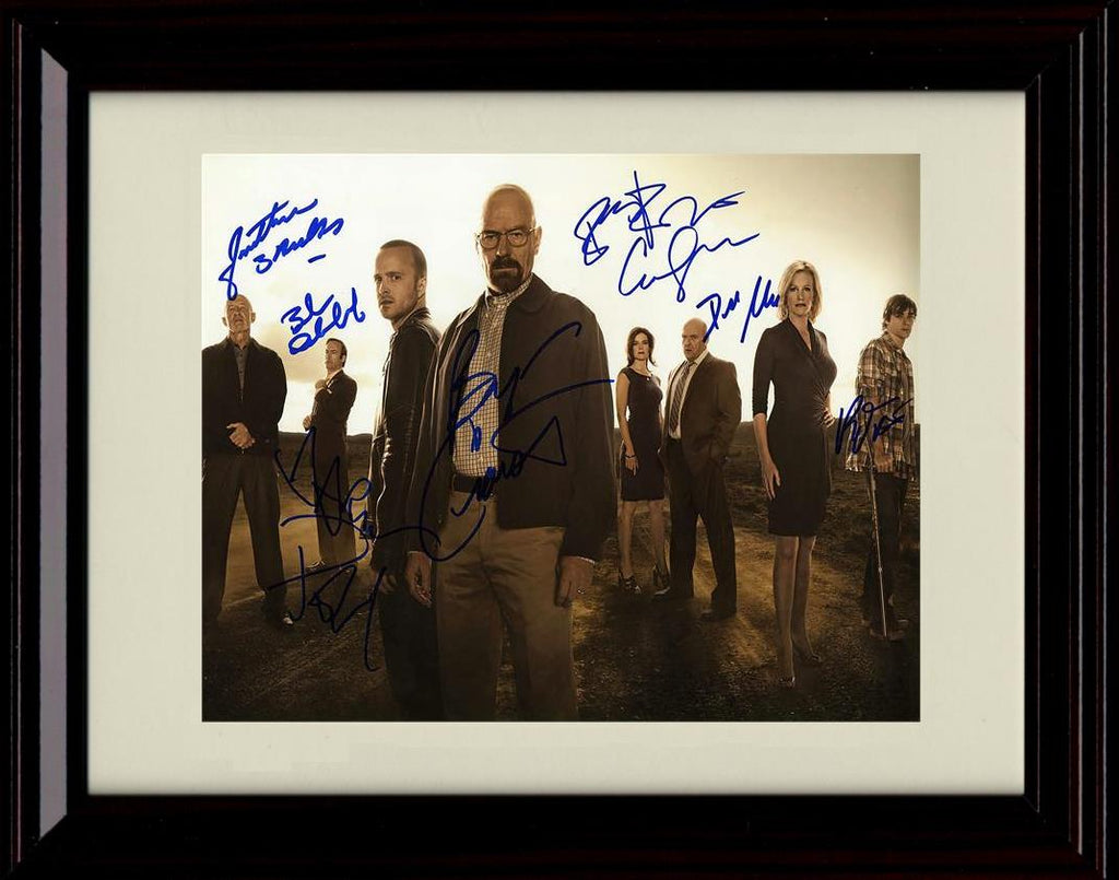 8x10 Framed Breaking Bad Cast Autograph Promo Print - Landscape Framed Print - Television FSP - Framed   