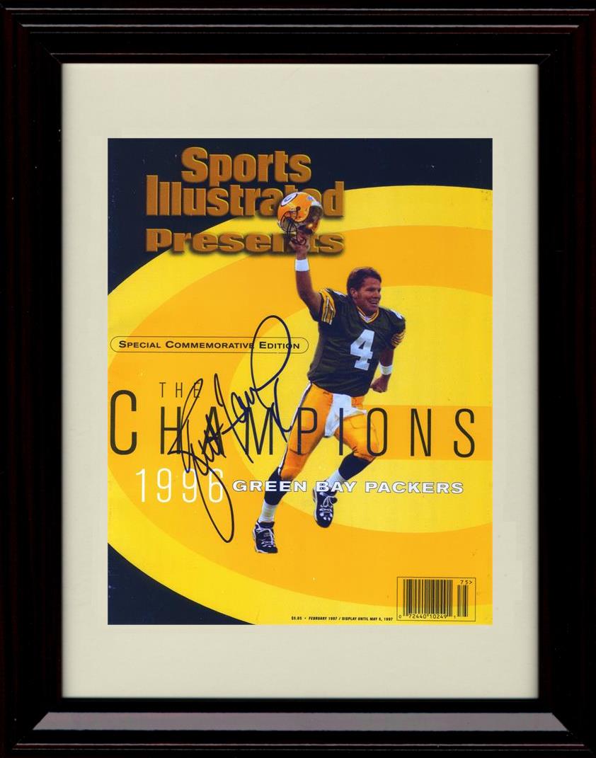 Unframed Brett Favre - Green Bay Packers Autograph Promo Print - 1996 Sports Illustrated Commemorative Unframed Print - Pro Football FSP - Unframed   