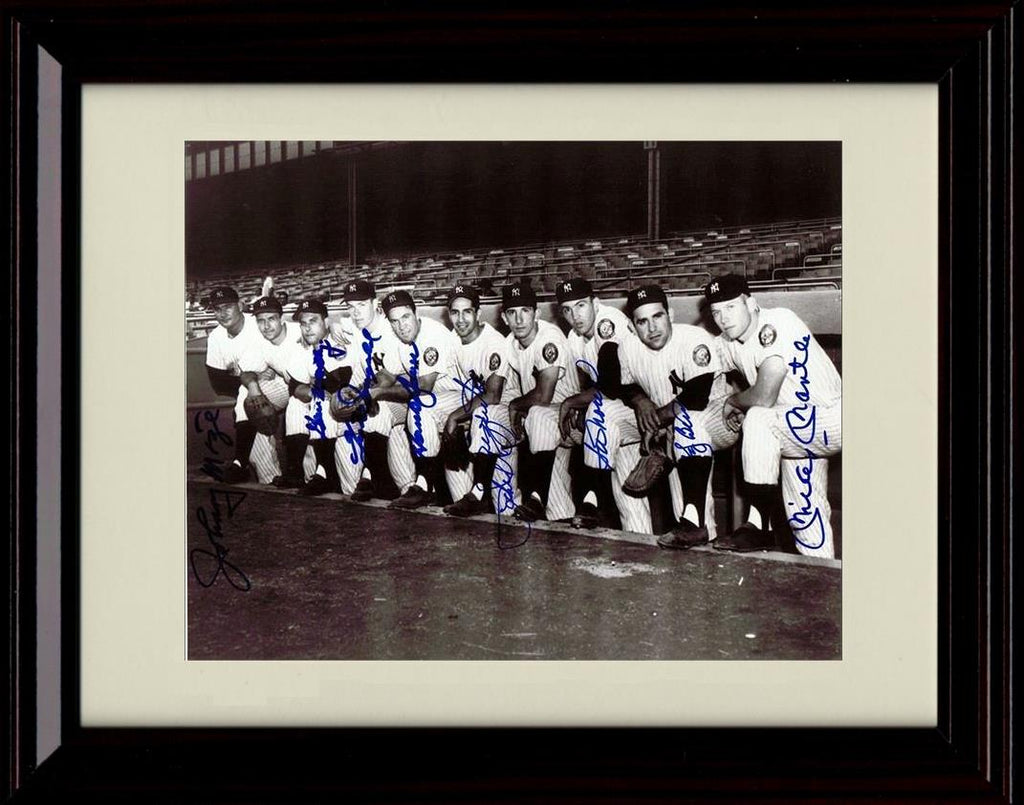 Framed 8x10 Bronx Bombers - Black And White - New York Yankees Autograph Replica Print Framed Print - Baseball FSP - Framed   