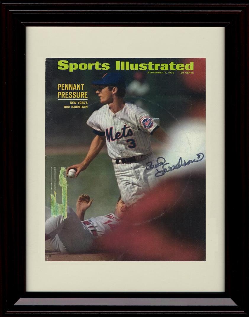 Signed Bud Harrelson Photo - Sports Illustrated Magazine