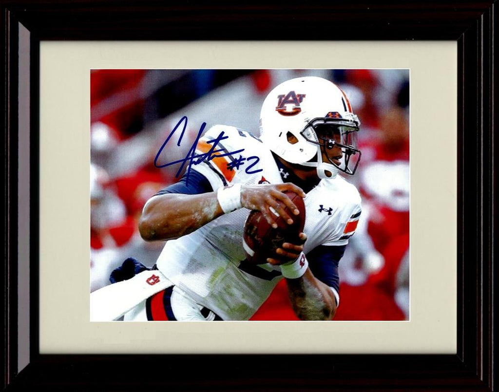 Unframed Cam Newton Autograph Promo Print - Auburn Tigers- In The Pocket Unframed Print - College Football FSP - Unframed   