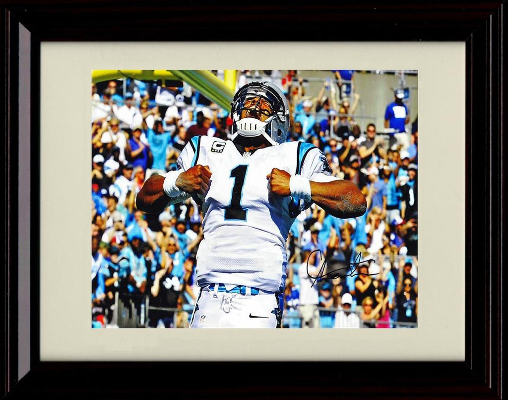 Unframed Cam Newton - Carolina Panthers Autograph Promo Print - Fists Unframed Print - Pro Football FSP - Unframed   