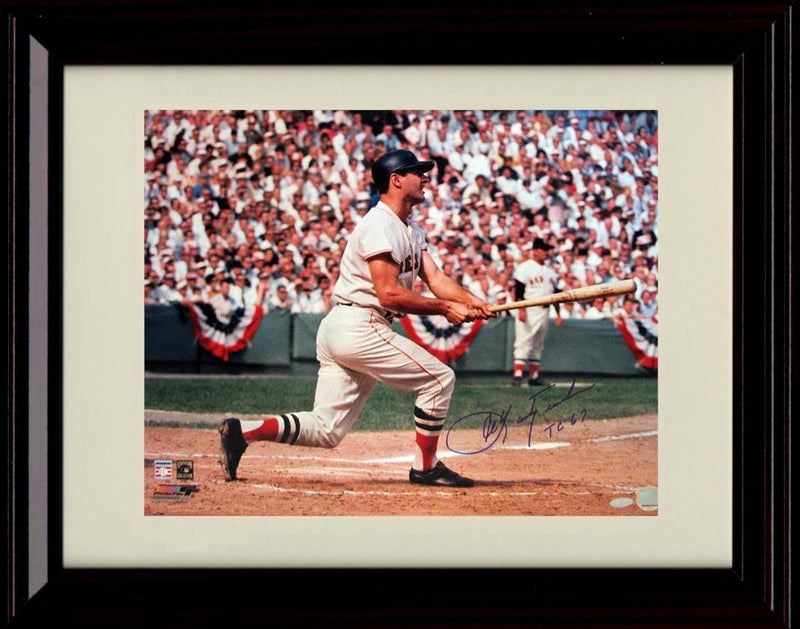 Framed 8x10 Carl Yastrzemski - Yaz - The Swing - Boston Red Sox Autograph Replica Print Framed Print - Baseball FSP - Framed   