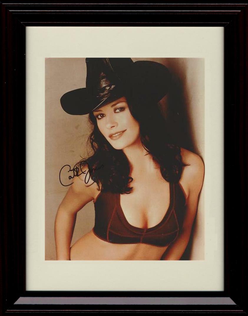 Unframed Catherine Zeta Jones Autograph Promo Print - Hat & Swimsuit Unframed Print - Movies FSP - Unframed   