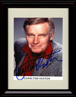 Unframed Charlton Heston Autograph Promo Print - Headshot Unframed Print - Movies FSP - Unframed   