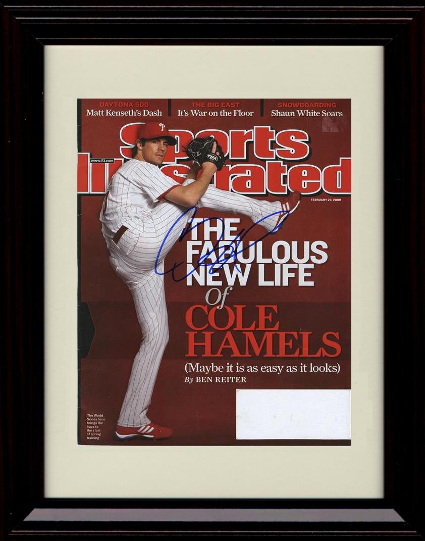 Unframed Cole Hamels - Sports Illustrated Signed - Philadelphia Phillies Autograph Replica Print Unframed Print - Baseball FSP - Unframed   