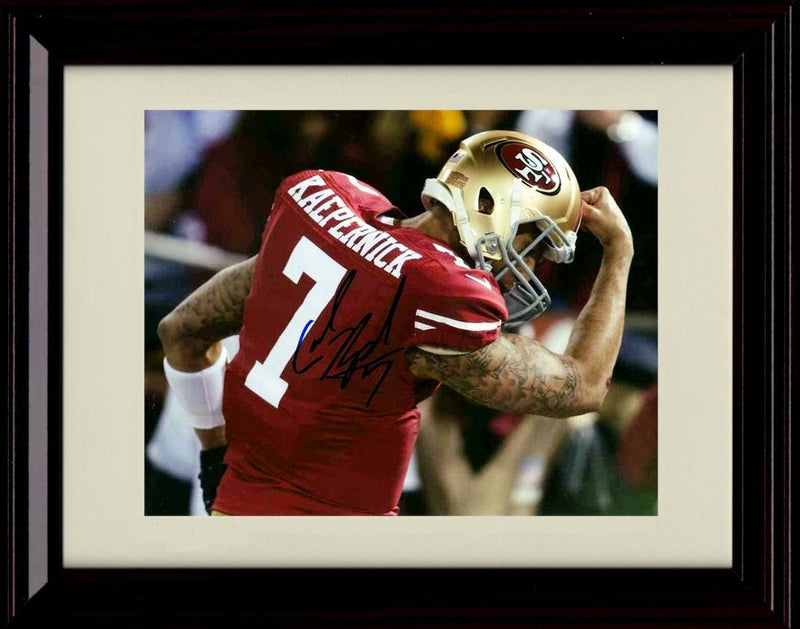 Unframed Colin Kaepernick - San Francisco 49ers Autograph Promo Print - Bicep Pose Unframed Print - Pro Football FSP - Unframed   