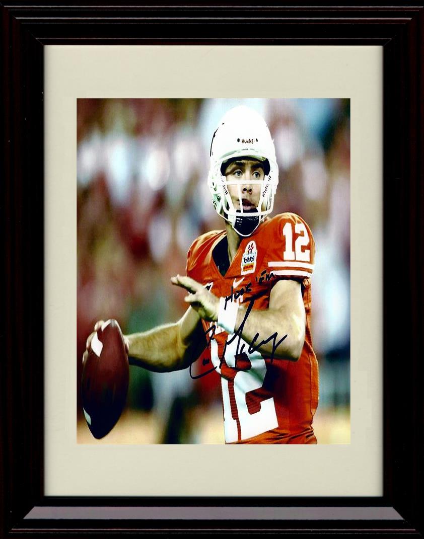 Unframed Colt McCoy Autograph Promo Print - Texas Longhorns- In the Pocket Unframed Print - College Football FSP - Unframed   