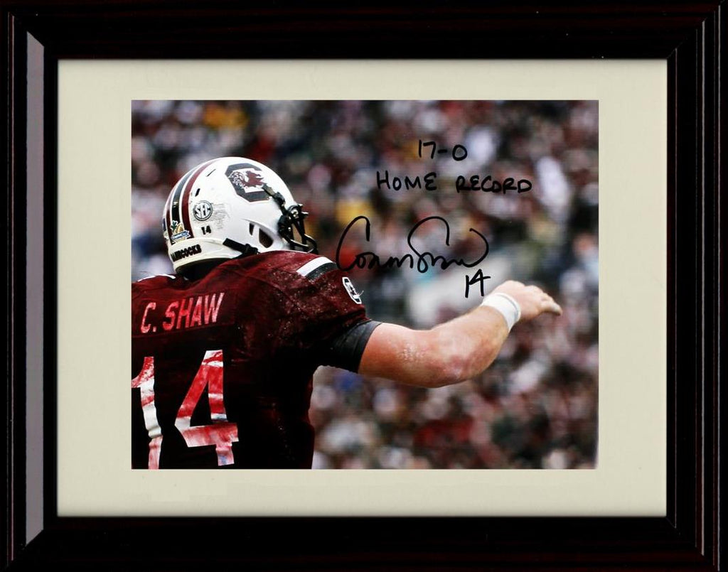 Framed 8x10 Connor Shaw Autograph Promo Print - South Carolina Gamecocks- TD Pass Framed Print - College Football FSP - Framed   