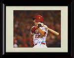 Framed 8x10 David Freese - Full Swing Profile - Cardinals Autograph Replica Print Framed Print - Baseball FSP - Framed   