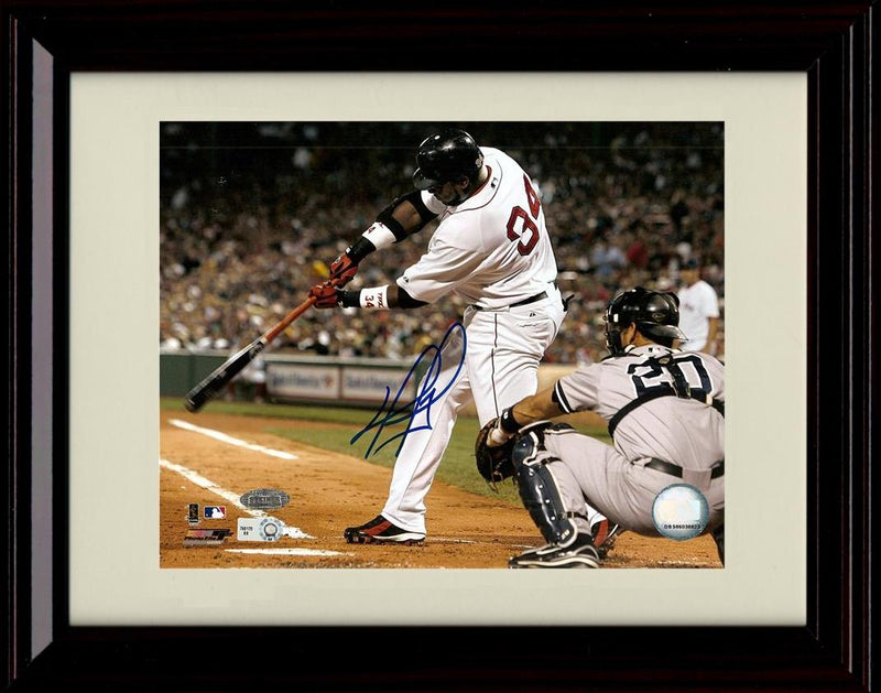 Unframed David Ortiz - The Swing From Home Plate - Boston Red Sox Autograph Replica Print Unframed Print - Baseball FSP - Unframed   