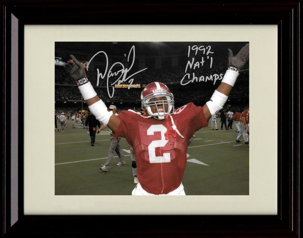 Unframed David Palmer Autograph Promo Print - Alabama Crimson Tide- Arms Raised 1992 Nat'l Champs Unframed Print - College Football FSP - Unframed   