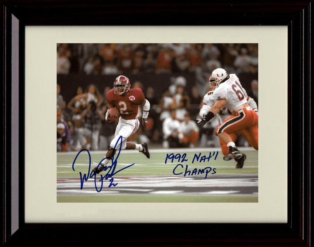 Unframed David Palmer Autograph Promo Print - Alabama Crimson Tide- Running The Ball 1992 Nat'l Champs Unframed Print - College Football FSP - Unframed   