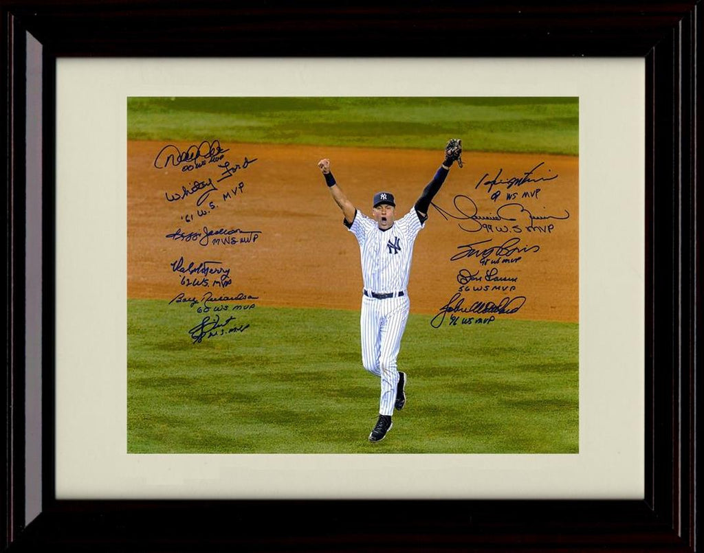 Unframed Derek Jeter - New York Yankees - Celebration Autograph Replica Print Unframed Print - Baseball FSP - Unframed   