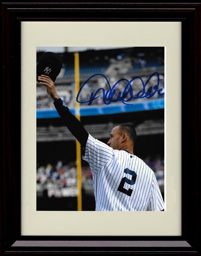 Unframed Derek Jeter - Tipping His Cap - New York Yankees Autograph Replica Print Unframed Print - Baseball FSP - Unframed   