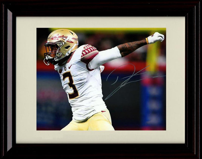 Framed 8x10 Derwin James Autograph Promo Print - Florida State Seminoles- TD Celebration Framed Print - College Football FSP - Framed   