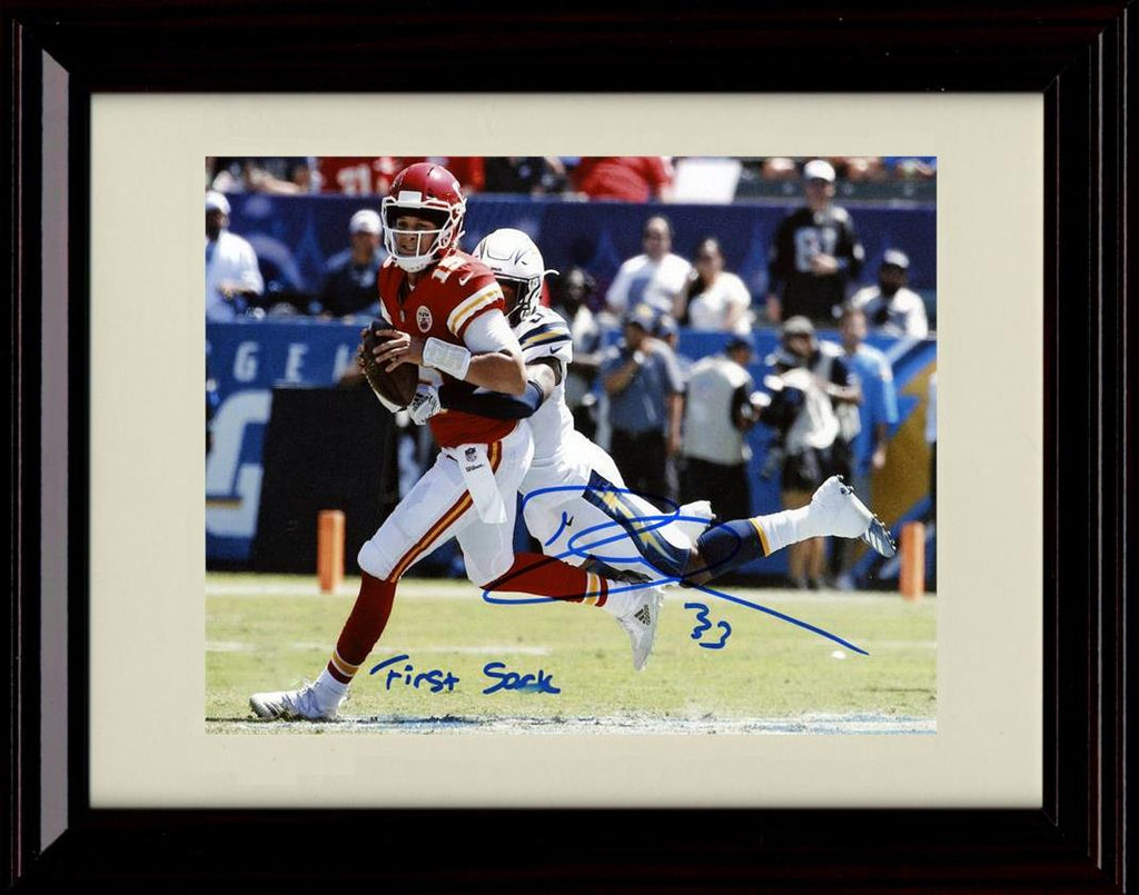 Unframed Derwin James - Los Angeles Chargers Autograph Promo Print - First Sack Unframed Print - Pro Football FSP - Unframed   