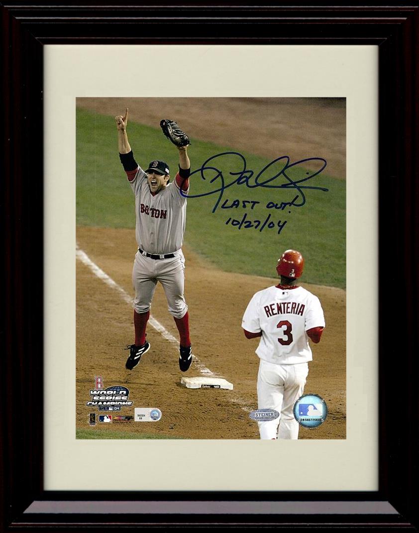 Unframed Doug Mientkiewicz - Last Out - Boston Red Sox Autograph Replica Print Unframed Print - Baseball FSP - Unframed   