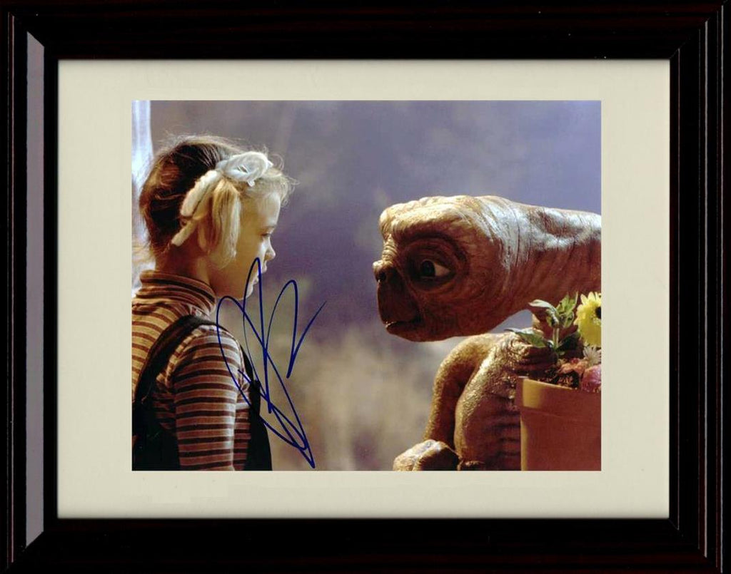 8x10 Framed Drew Barrymore Autograph Promo Print - Meeting ET Framed Print - Movies FSP - Framed   