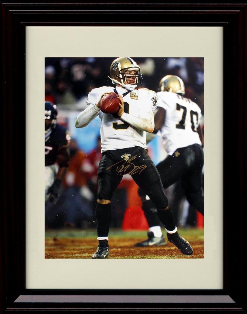 Unframed Drew Brees - New Orleans Saints Autograph Promo Print - Ready To Pass Unframed Print - Pro Football FSP - Unframed   