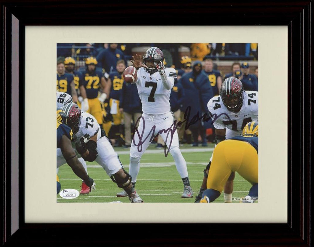 Unframed Dwayne Haskins Autograph Promo Print - Ohio State- Eyes On The Ball Unframed Print - College Football FSP - Unframed   