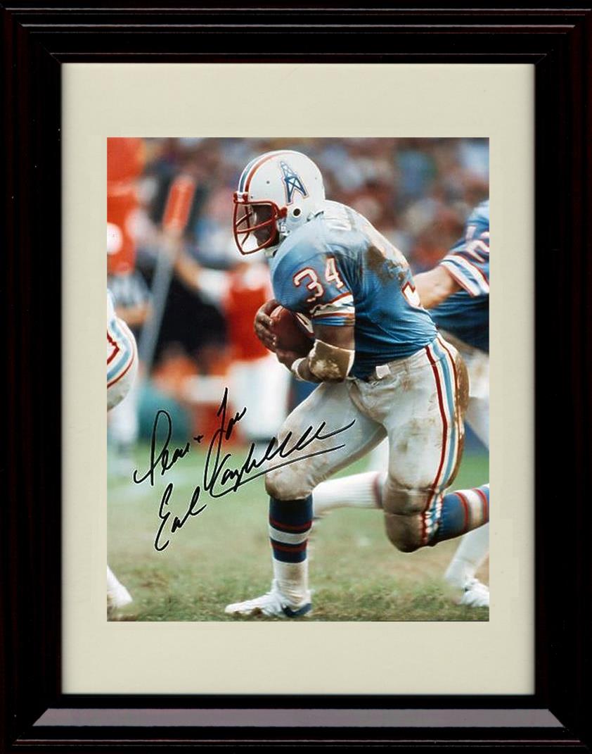 Unframed Earl Campbell - Houston Oilers Autograph Promo Print - Running The Ball Unframed Print - Pro Football FSP - Unframed   