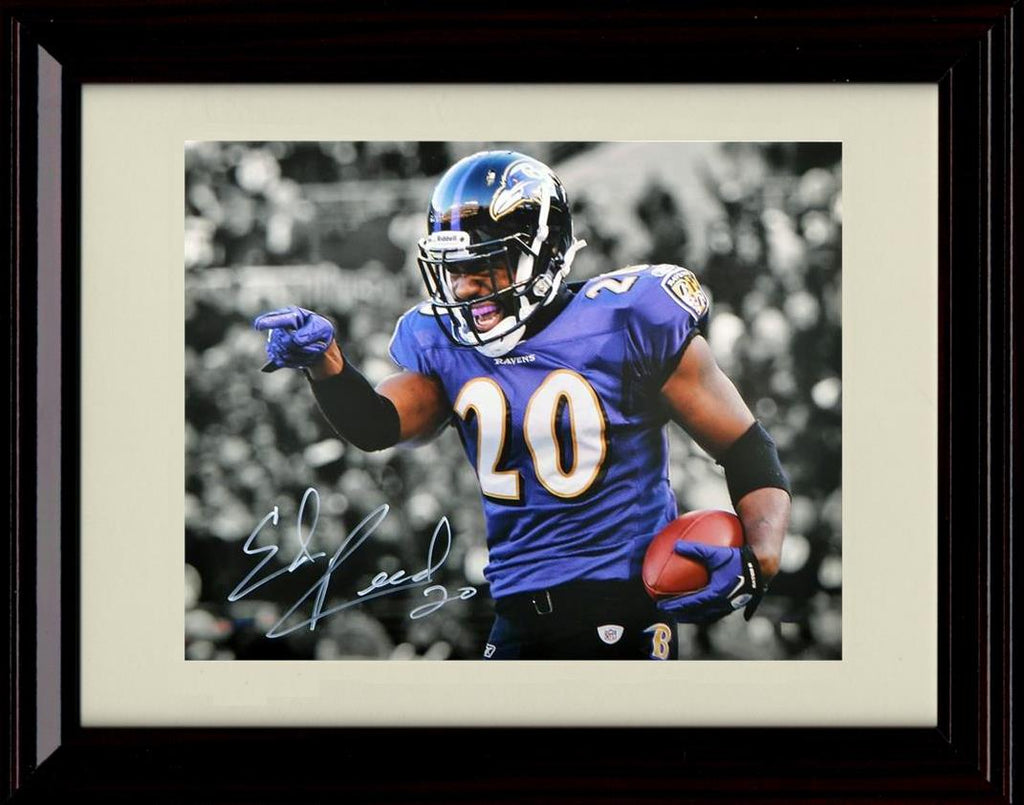 Unframed Ed Reed - Baltimore Ravens Autograph Promo Print - Point And Laugh Unframed Print - Pro Football FSP - Unframed   