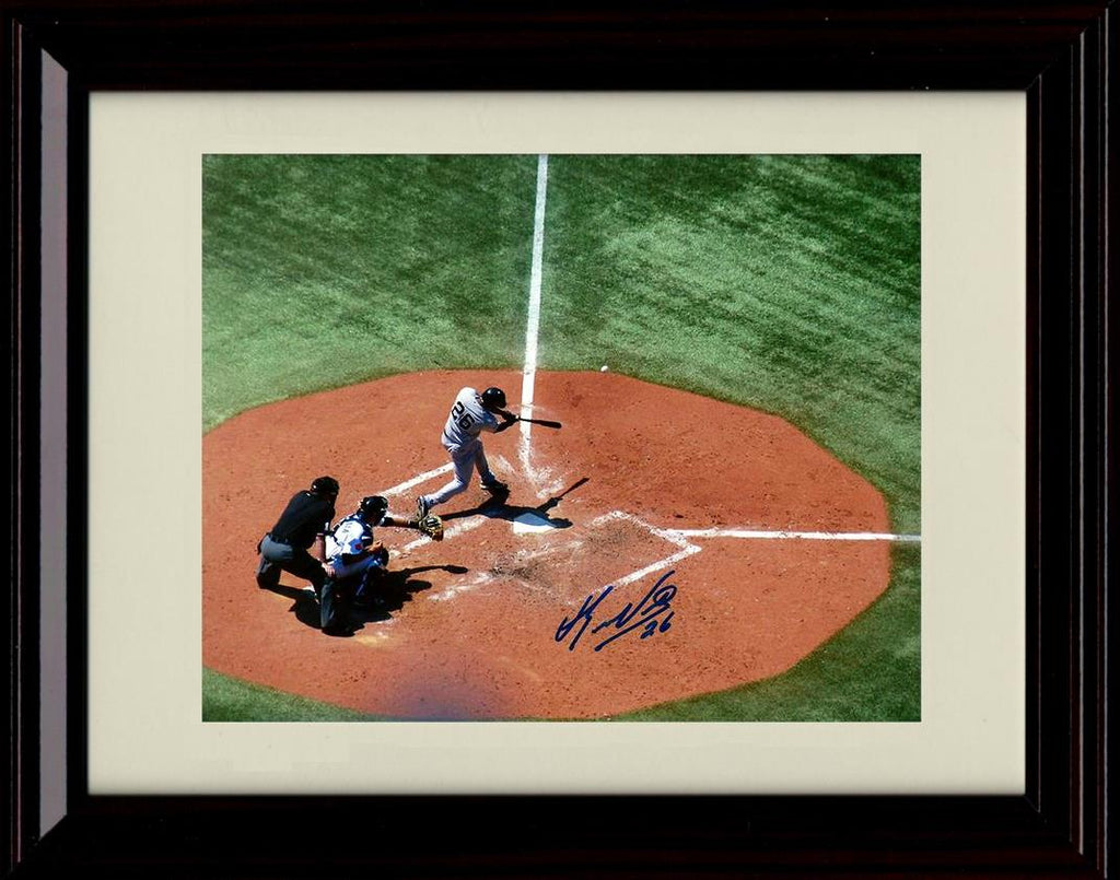 Unframed Eduardo Nunez - At Bat From Overhead - New York Yankees Autograph Replica Print Unframed Print - Baseball FSP - Unframed   