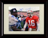 8x10 Framed Emmitt Smith and Joe Montana - Dallas Cowboys and San Francisco 49'ers Autograph Promo Print - HoF Handshake Framed Print - Pro Football FSP - Framed   