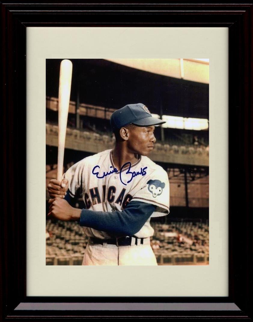 Unframed Ernie Banks - Profile With Bat - Chicago Cubs Autograph Replica Print Unframed Print - Baseball FSP - Unframed   