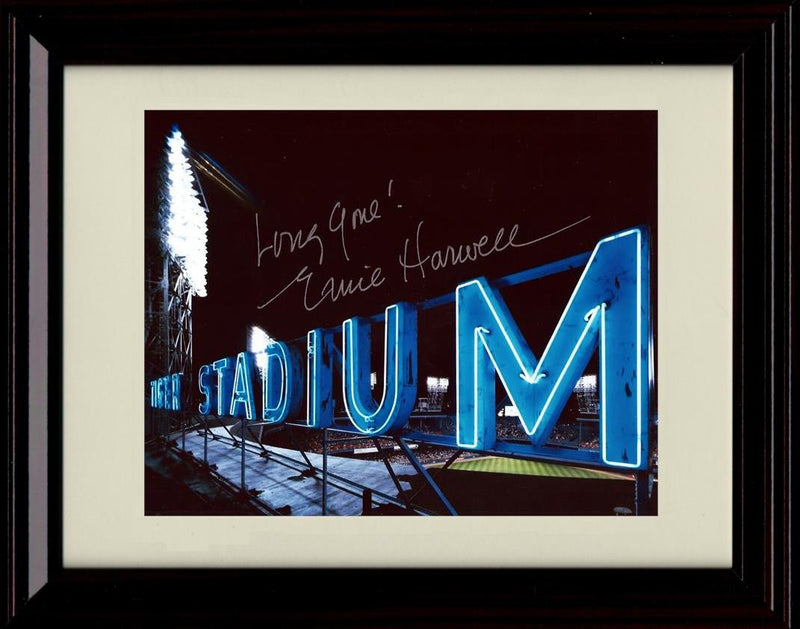 Unframed Ernie Harwell - Landscape - Tiger Stadium Long Gone Autograph Replica Print Unframed Print - Baseball FSP - Unframed   