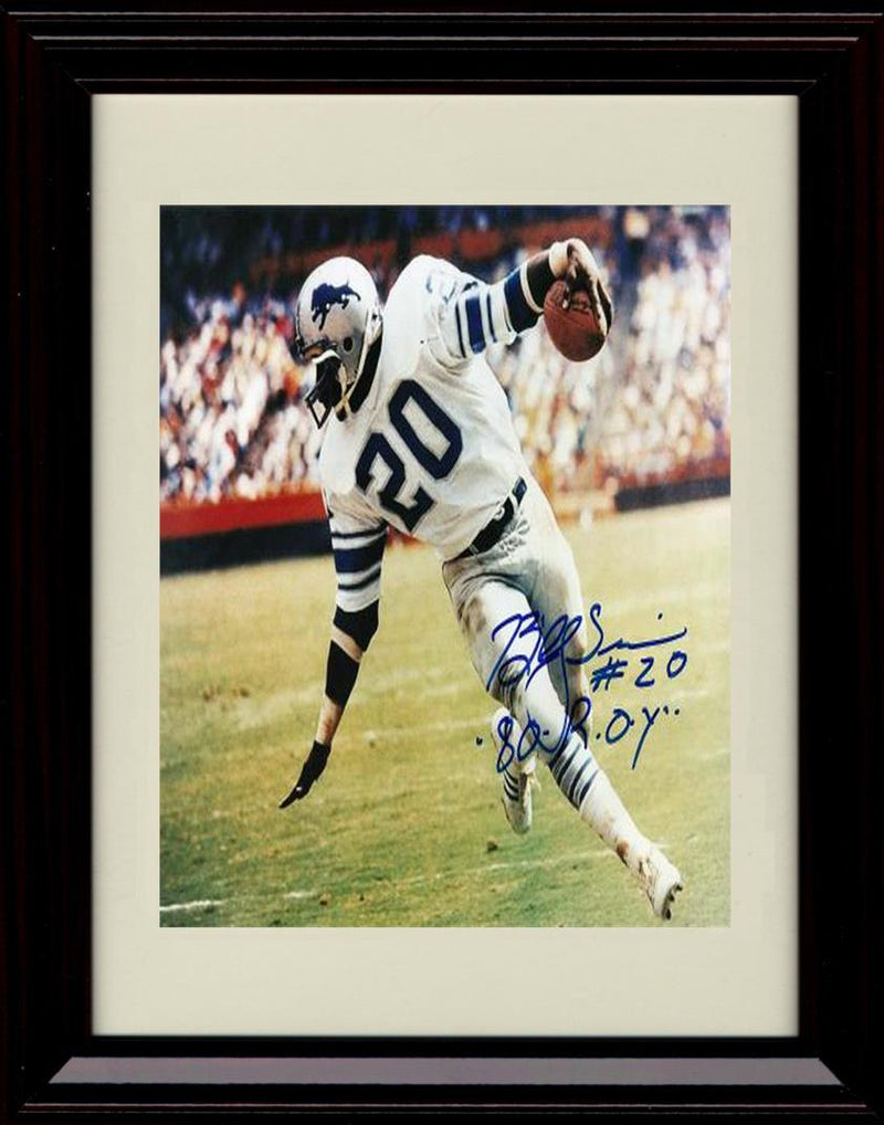 Unframed Ernie Sims - Detroit Lions Autograph Promo Print - Airplane Arms Unframed Print - Pro Football FSP - Unframed   