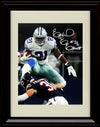 8x10 Framed Ezekiel Elliott - Dallas Cowboys Autograph Promo Print - Jumping Over Framed Print - Pro Football FSP - Framed   