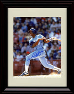 Framed 8x10 Frank White - Full Swing - Kansas City Royals Autograph Replica Print Framed Print - Baseball FSP - Framed   