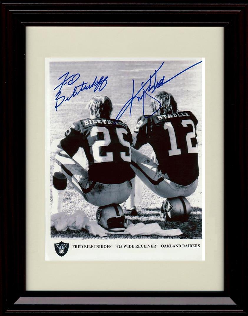 Unframed Fred Biletnikoff - Oakland Raiders Autograph Promo Print - Black and White Card Style Pose Unframed Print - Pro Football FSP - Unframed   