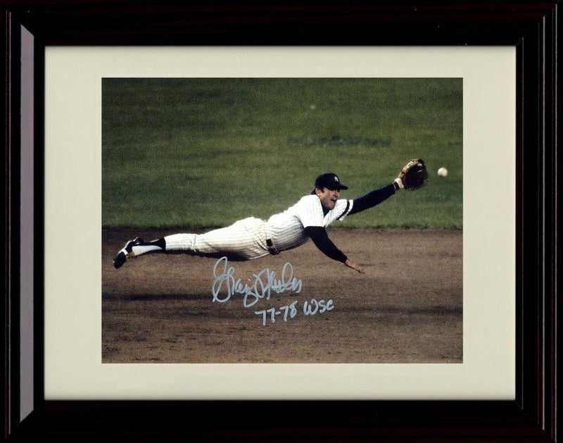 Framed 8x10 Graig Nettles - Dive - New York Yankees Autograph Replica Print Framed Print - Baseball FSP - Framed   