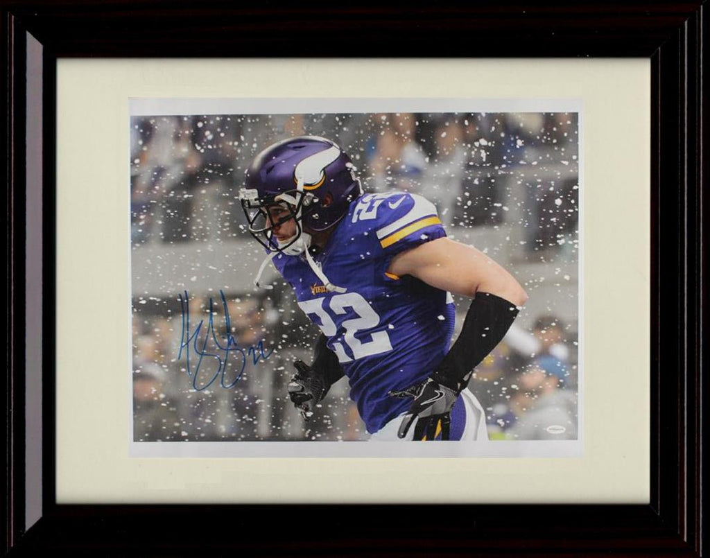 8x10 Framed Harrison Smith - Minnesota Vikings Autograph Promo Print - Snow Profile Framed Print - Pro Football FSP - Framed   